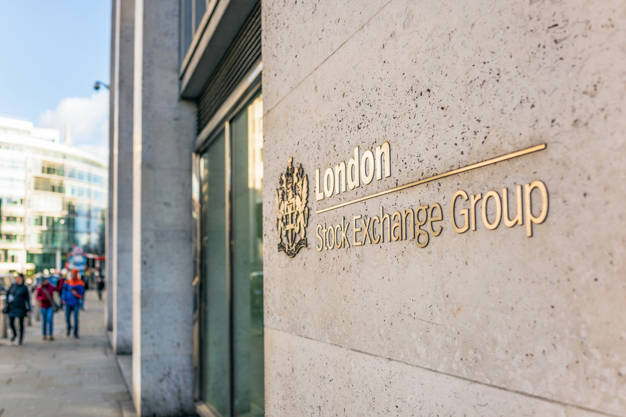 A photo from outside the London Stock Exchange building
