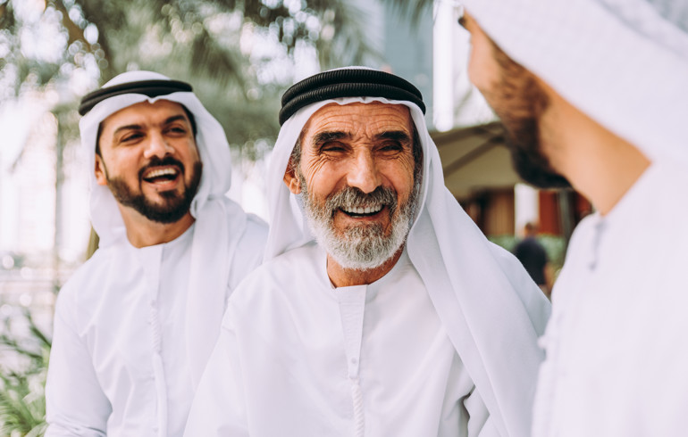 Men In Traditional Arabic Attire