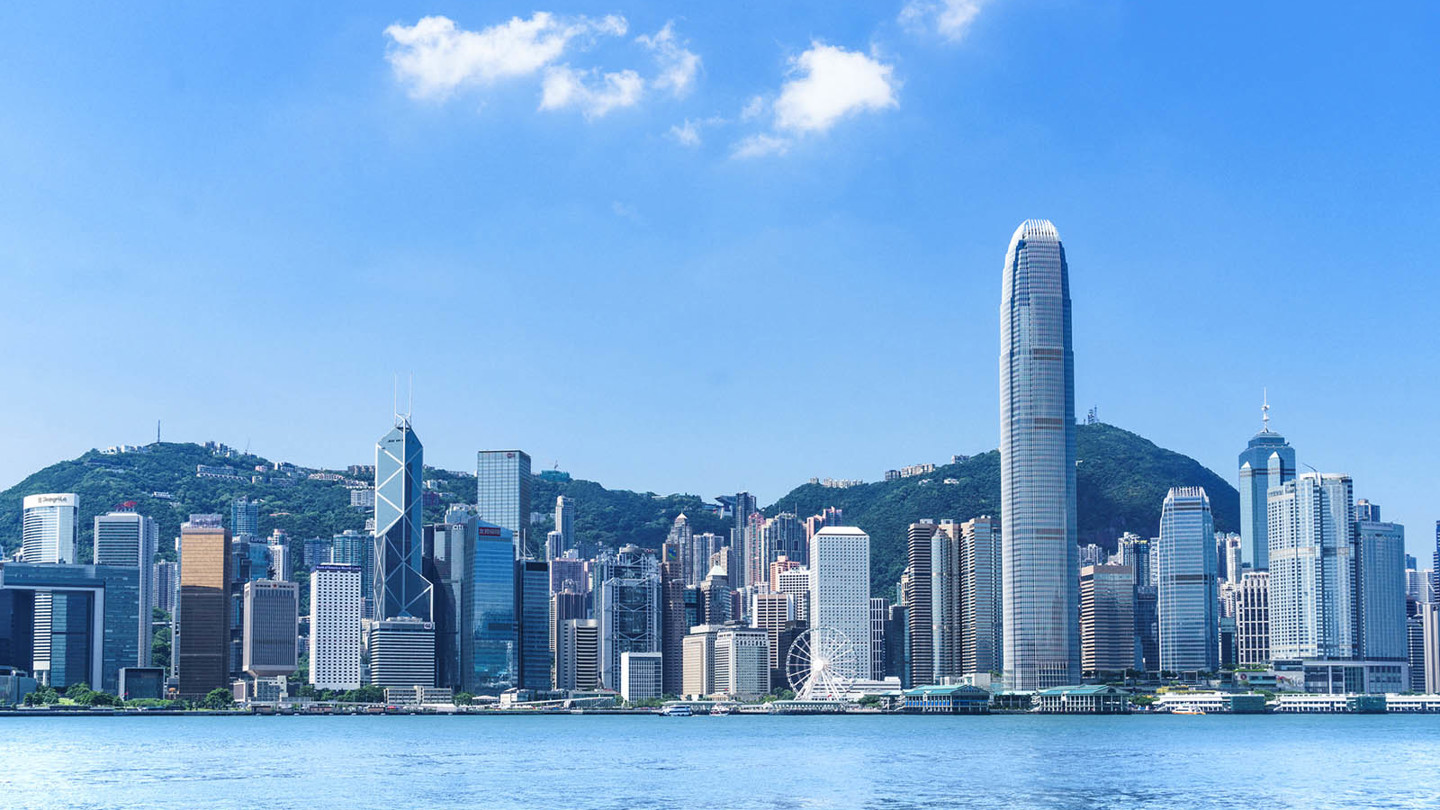 The sea and skyscrapers on the coastline