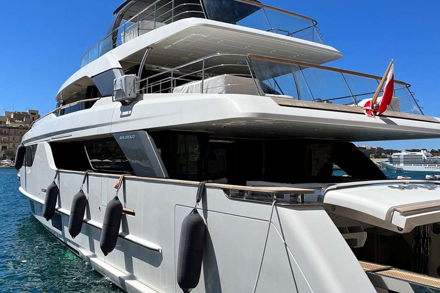 A yacht docked in Malta