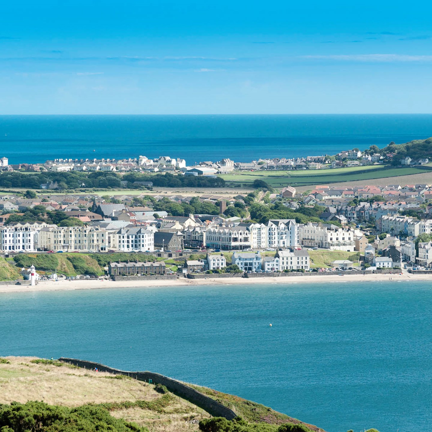 The coast of the Isle of Man. 